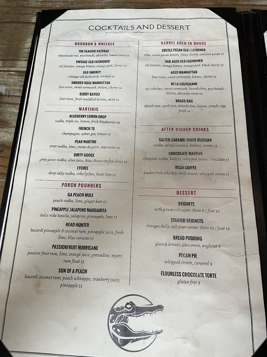 Flatlands Bourbon and Bayou Photo Menu 7