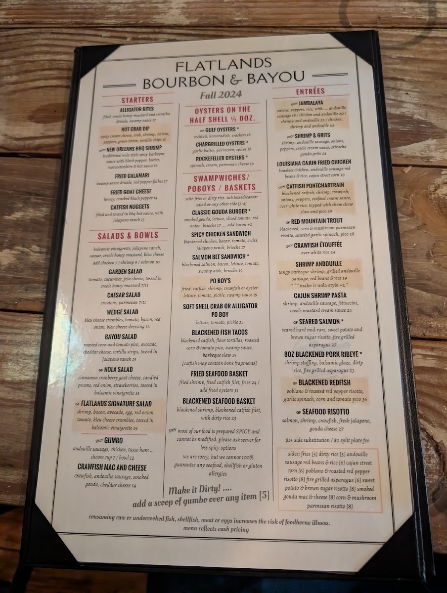 Flatlands Bourbon and Bayou Photo Menu 8