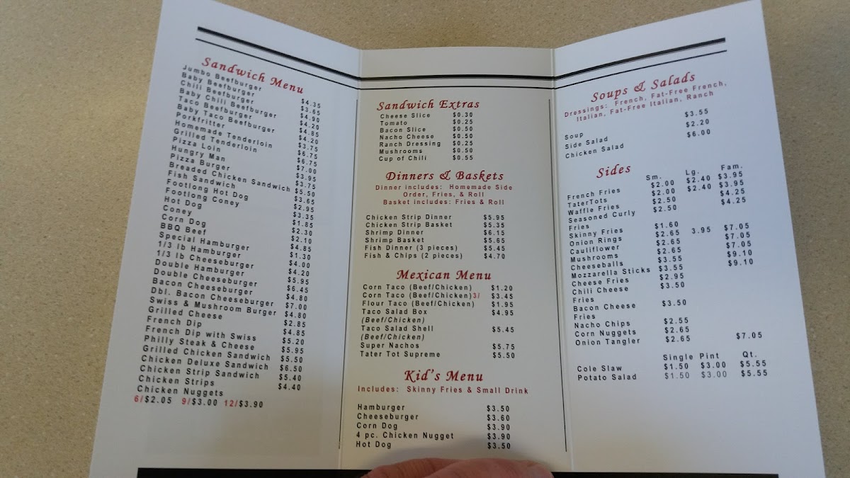 Starbuck's Drive-In Photo Menu 5