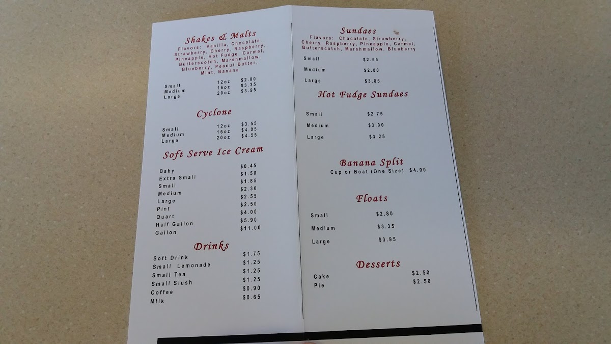 Starbuck's Drive-In Photo Menu 6