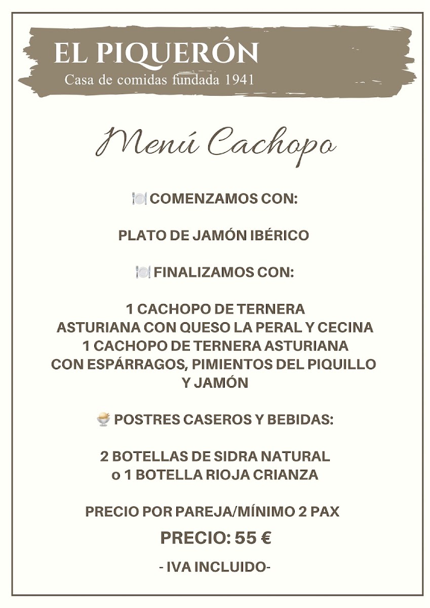 El Piquerón Photo Menu 7