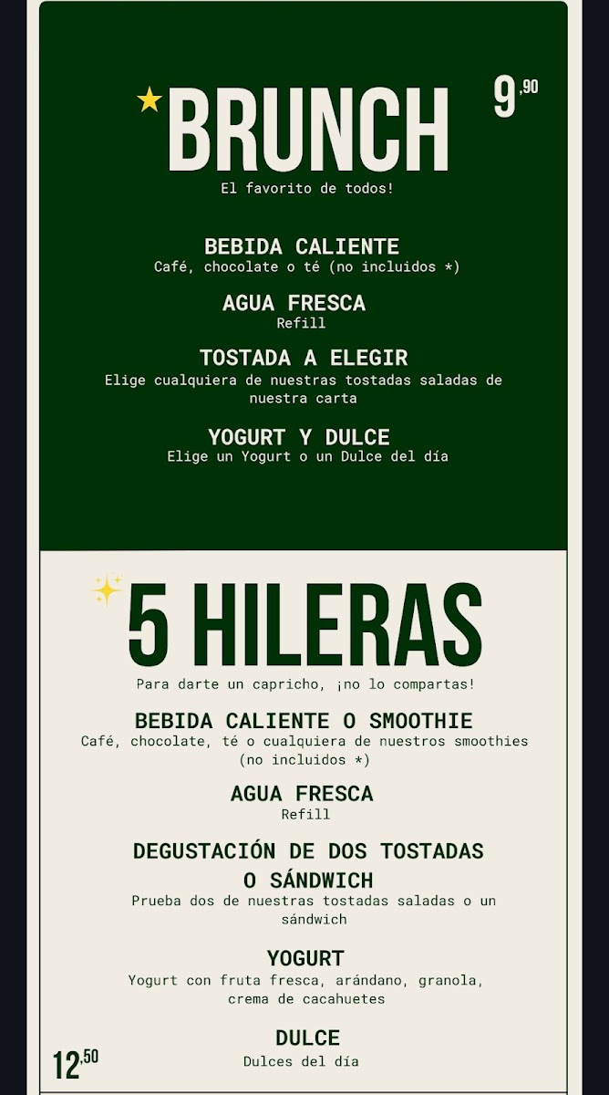 Cinco Hileras Café Photo Menu 1