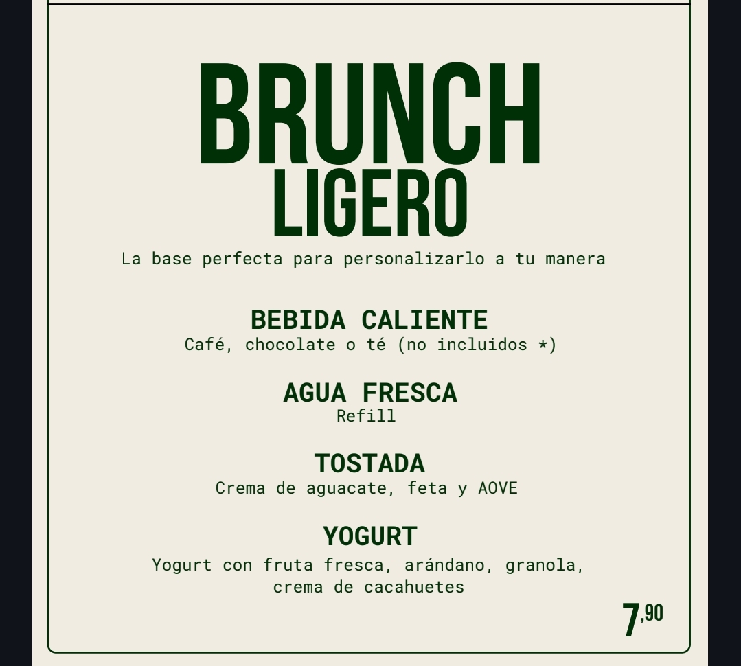 Cinco Hileras Café Photo Menu 2