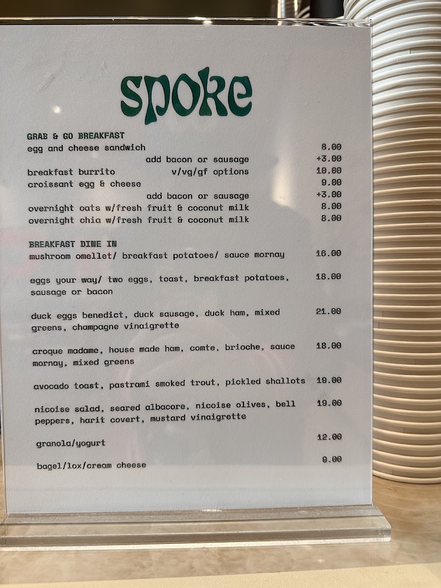Spoke Cafe Photo Menu 3