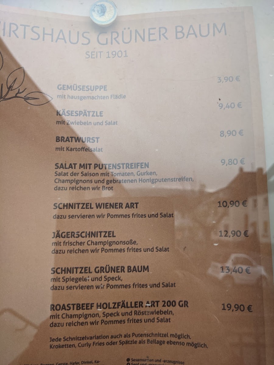 Gasthaus Grüner Baum Photo Menu 3