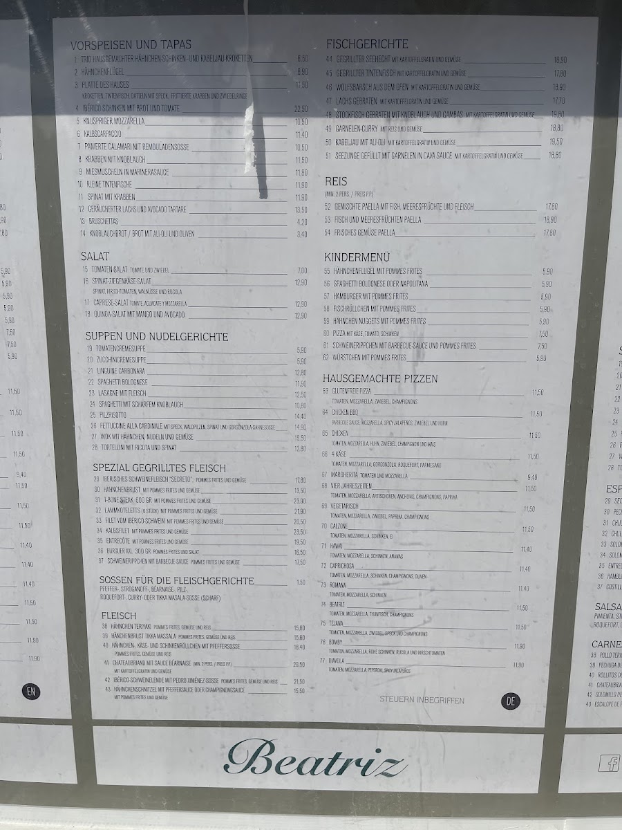 Restaurante Beatriz Photo Menu 2
