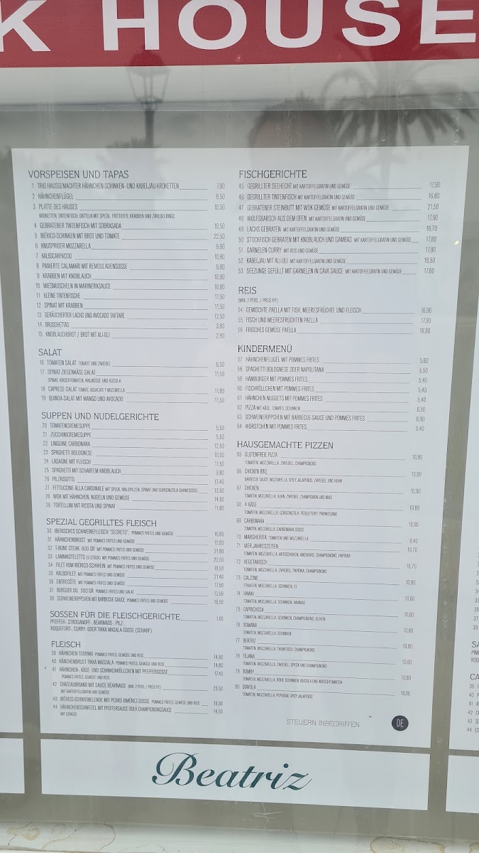 Restaurante Beatriz Photo Menu 3