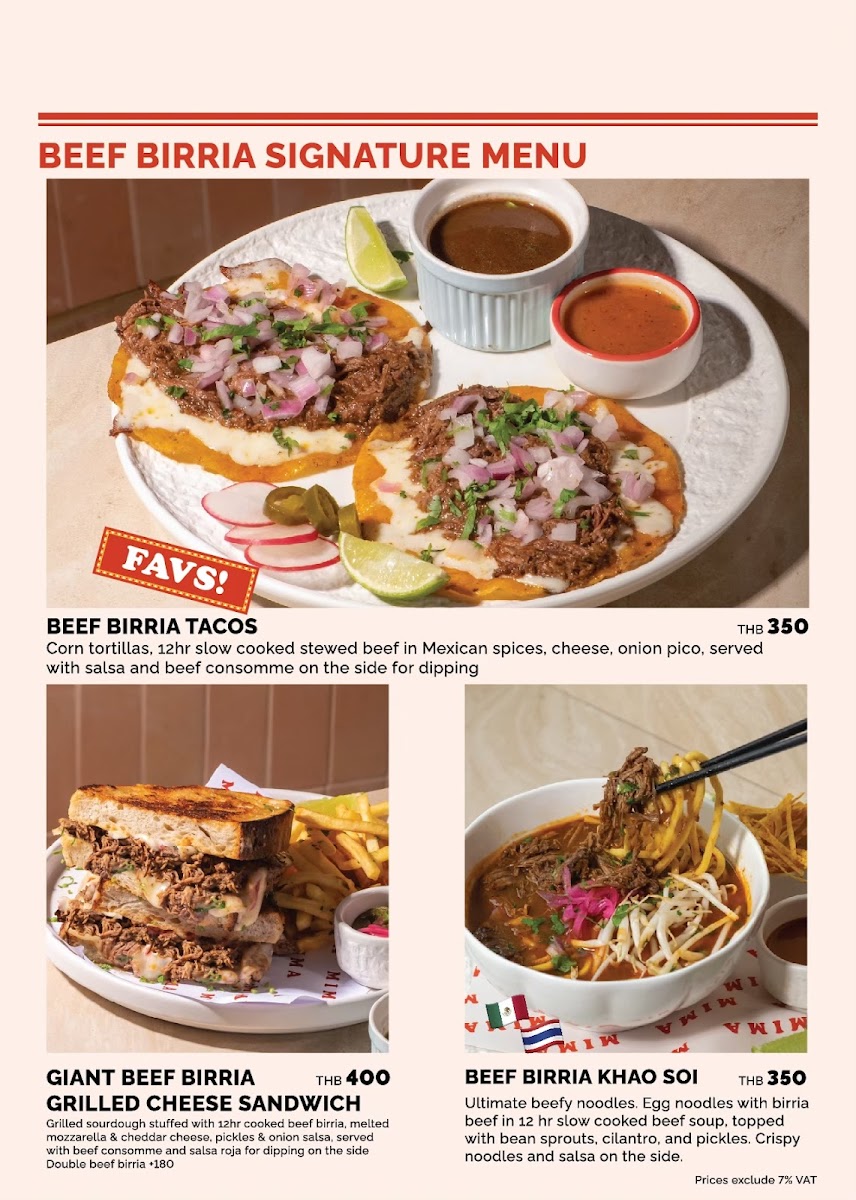 MIMA Mexican - Tacos, Burritos & Cocktails | My Front Yard Photo Menu 3