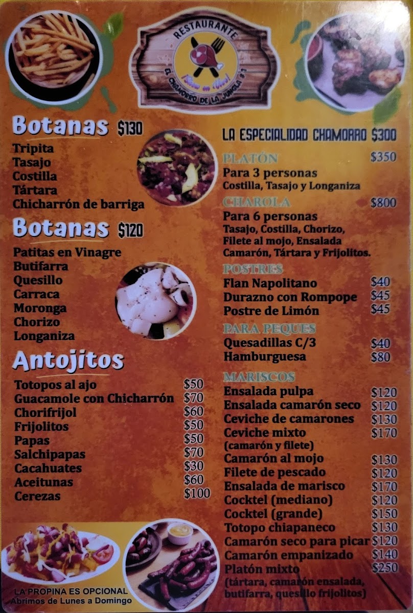 El chamorro de la jungla Photo Menu 4