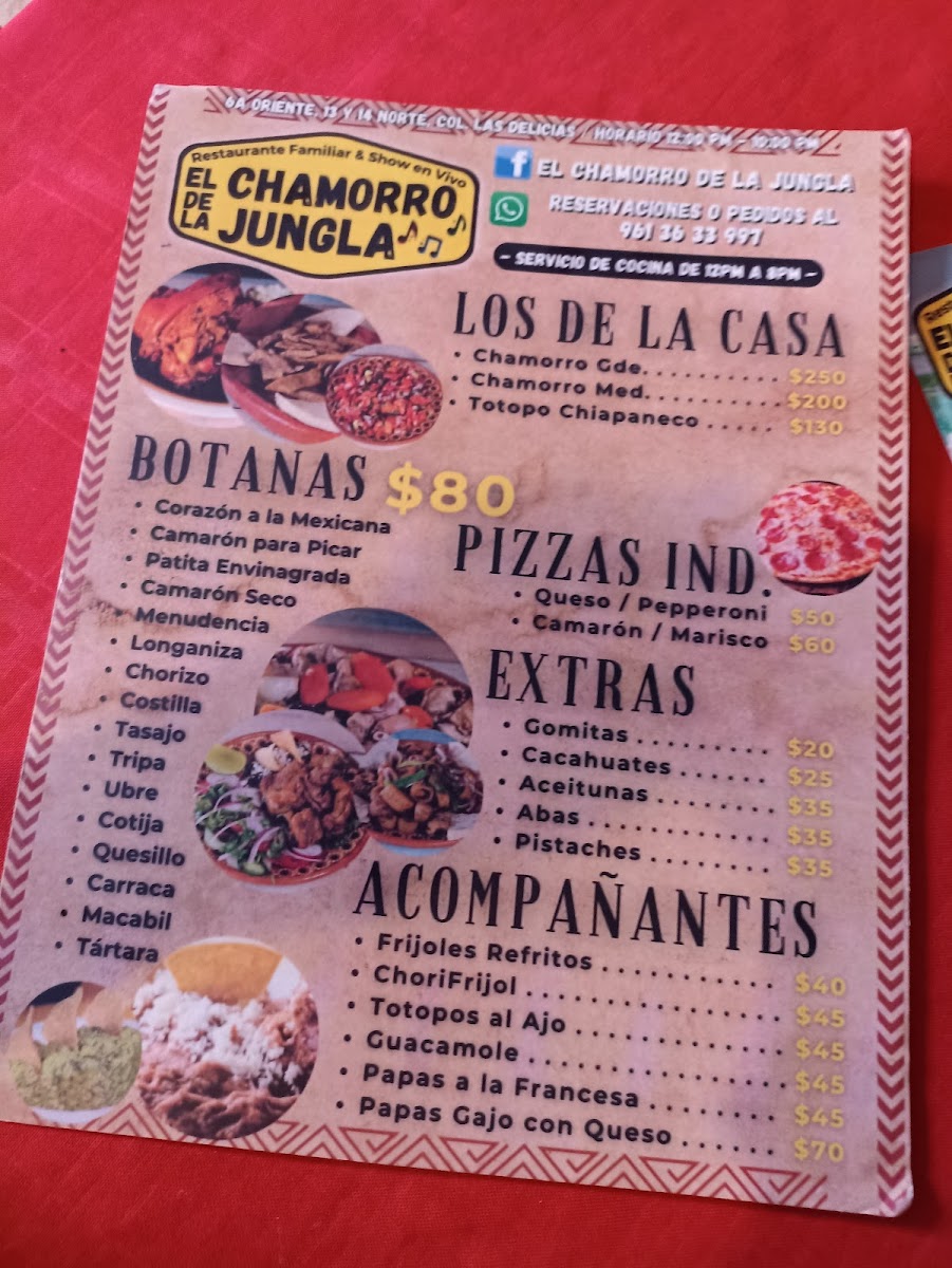 El chamorro de la jungla Photo Menu 5