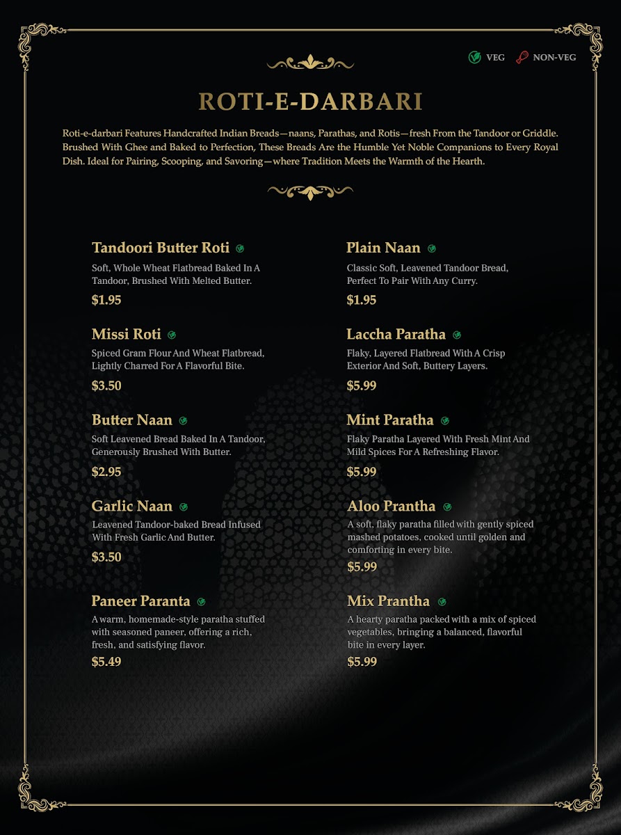 Maharaja Taste The Heritage | Indian Fine Dine Restaurant Photo Menu 2