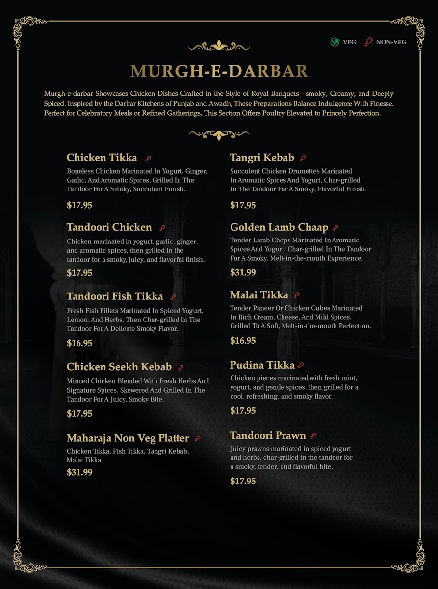 Maharaja Taste The Heritage | Indian Fine Dine Restaurant Photo Menu 5