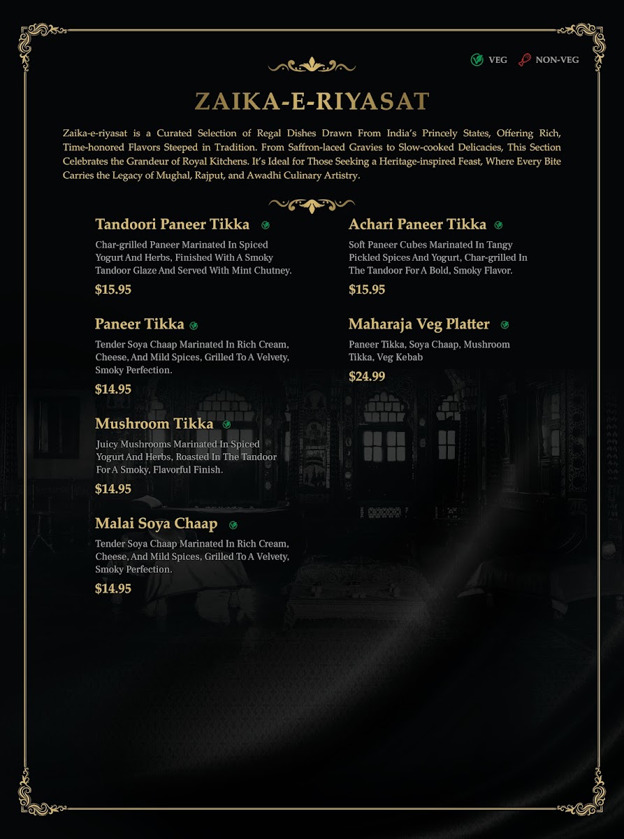 Maharaja Taste The Heritage | Indian Fine Dine Restaurant Photo Menu 7