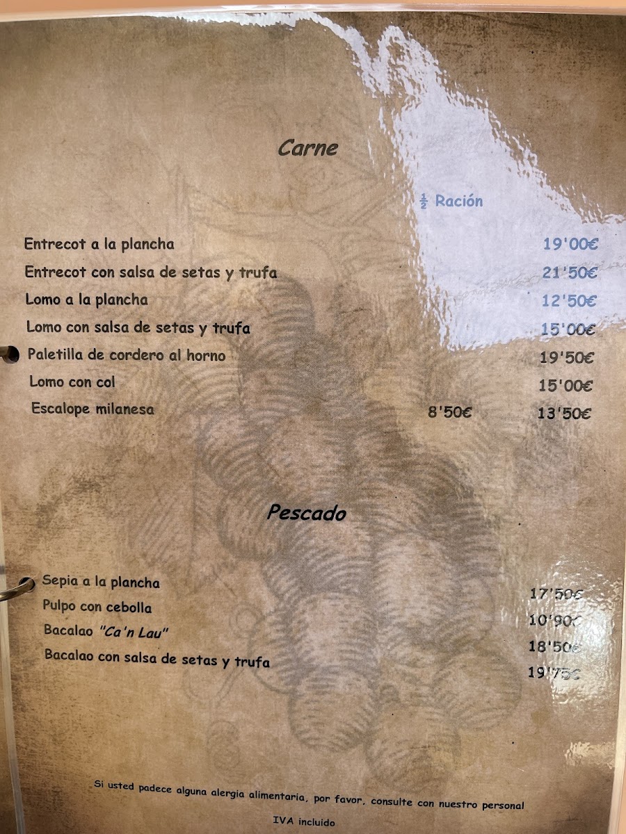 Restaurant Celler Can Lau Photo Menu 6