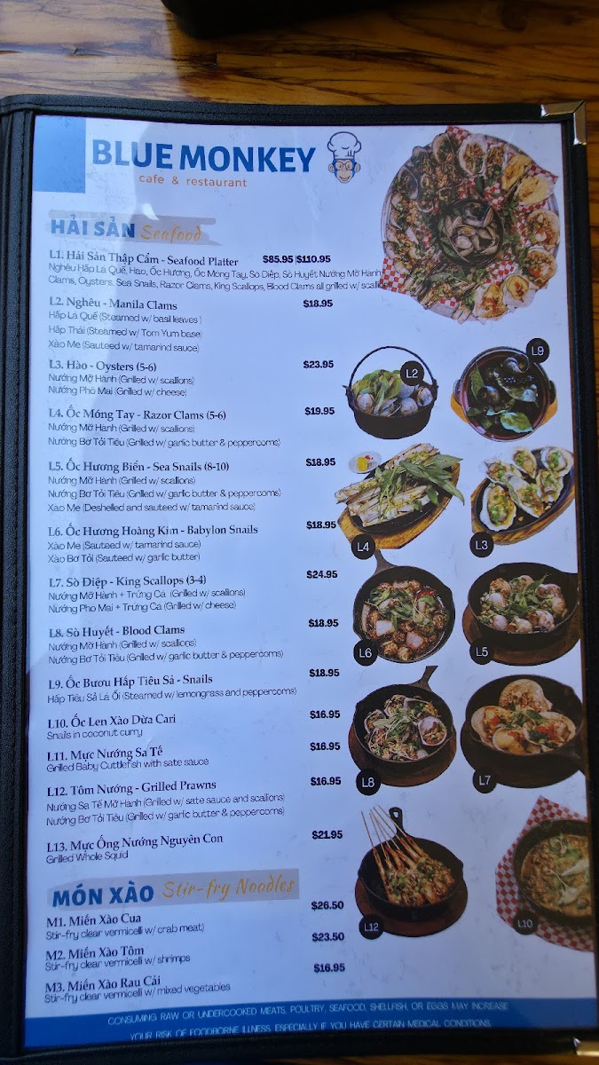 Blue Monkey Cafe & Restaurant Photo Menu 6