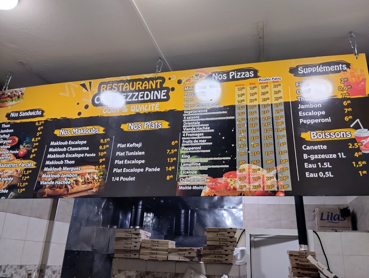 Pizzeria Ezzeddine Photo Menu 2
