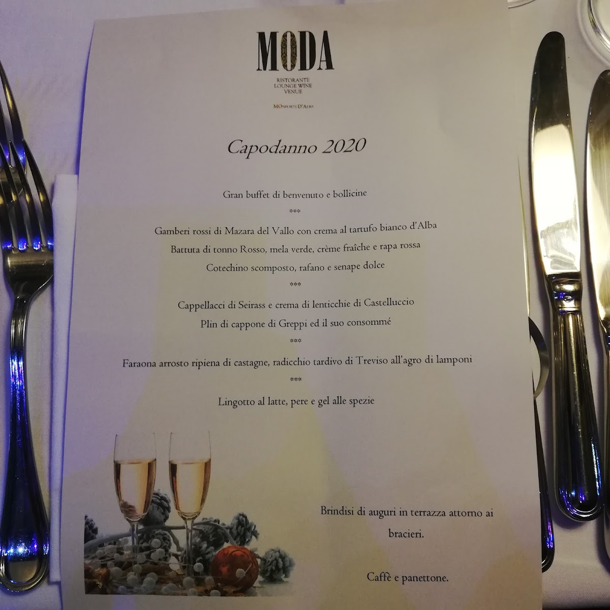 Ristorante Moda Venue Photo Menu 4