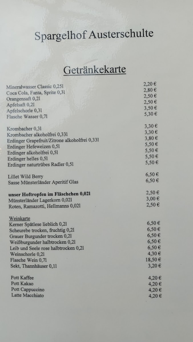 Spargelhof Austerschulte Photo Menu 1