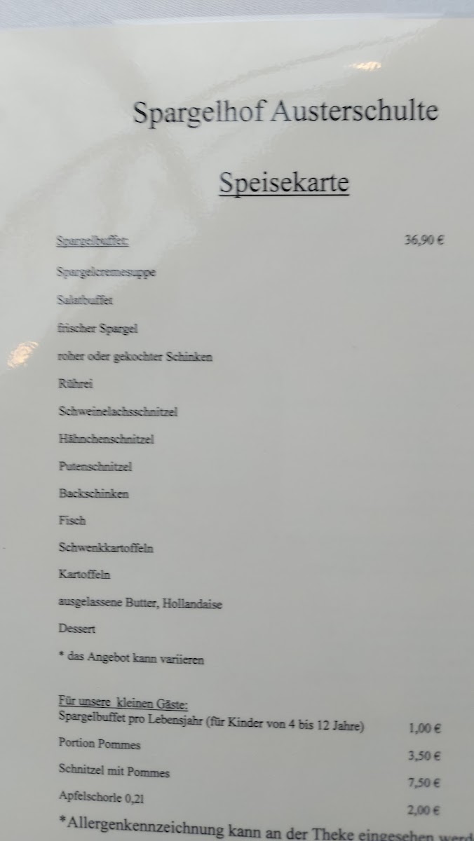 Spargelhof Austerschulte Photo Menu 5
