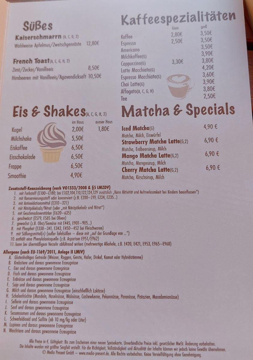 Caffe Era Photo Menu 2