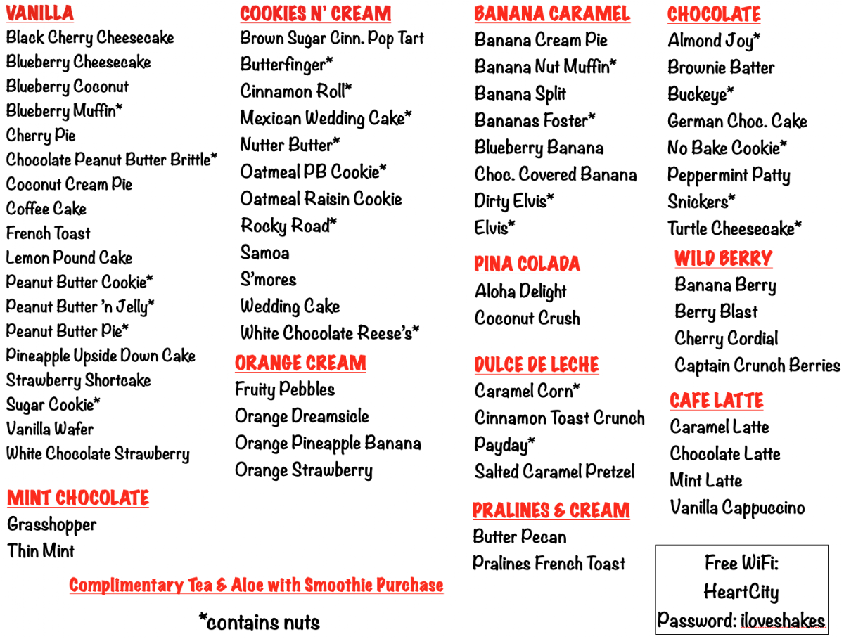 Heart City Nutrition Photo Menu 5