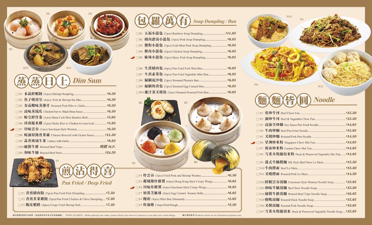 Gigantic Wonton Photo Menu 1