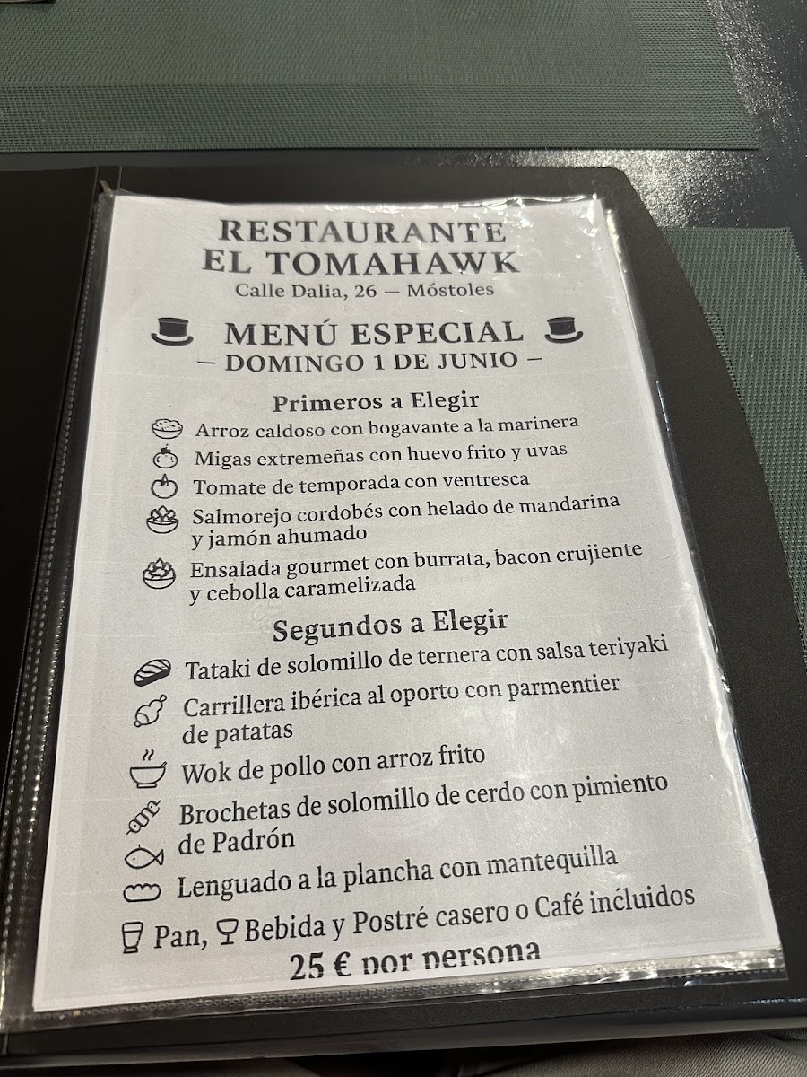 El TOMAHAWK Photo Menu 4