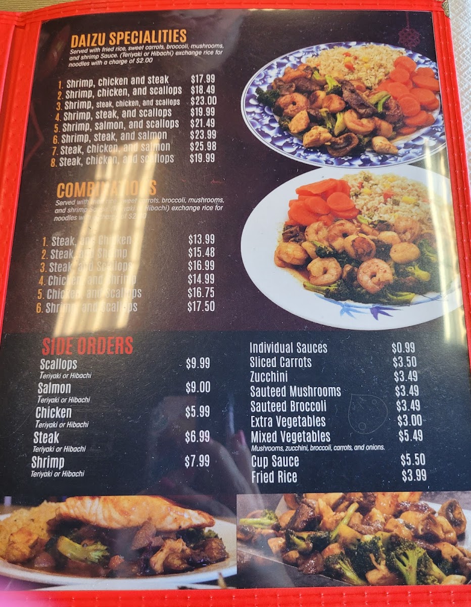 Daizu Hibachi Express Restaurant Photo Menu 2