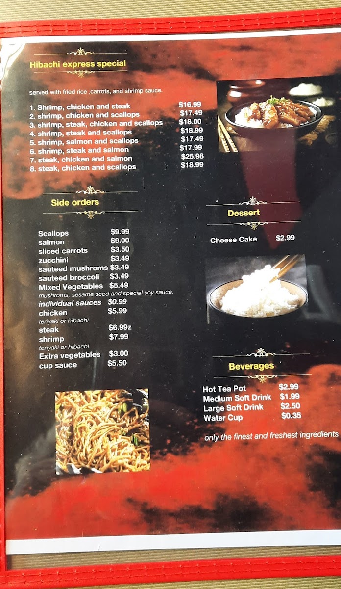 Daizu Hibachi Express Restaurant Photo Menu 6