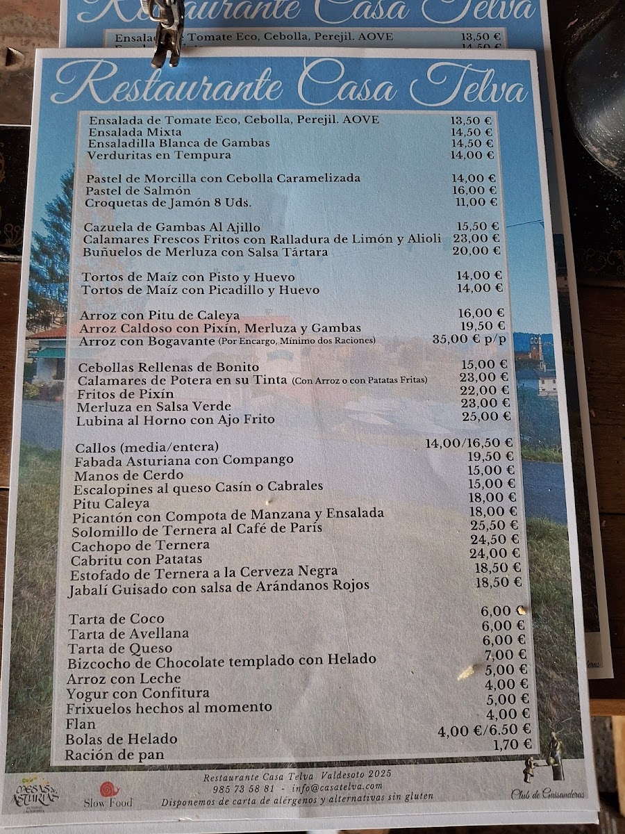 Restaurante Casa Telva Photo Menu 1