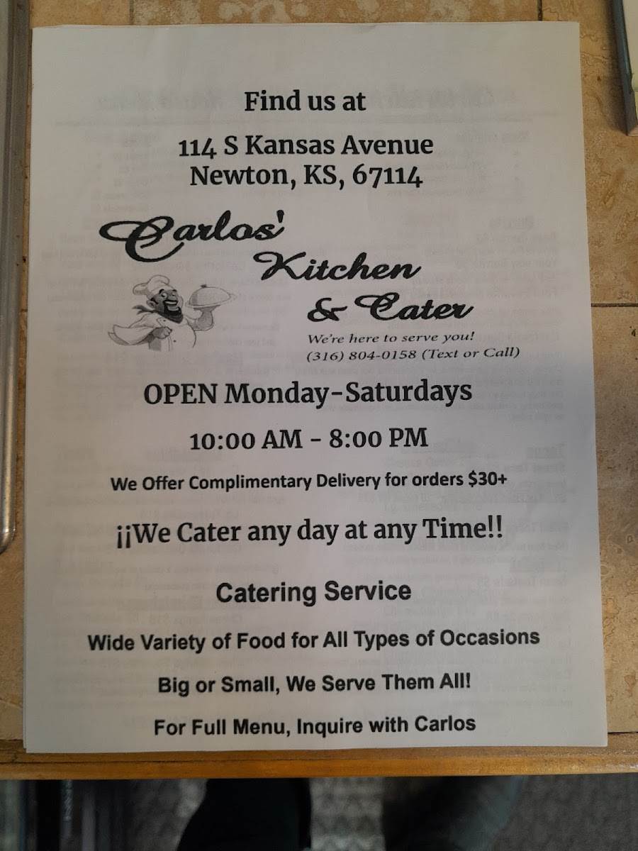 Carlos' Kitchen & Cater Photo Menu 4