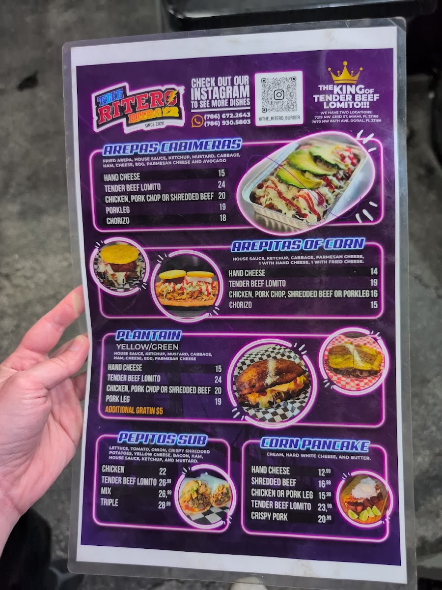 THE RITERO BURGER Photo Menu 1