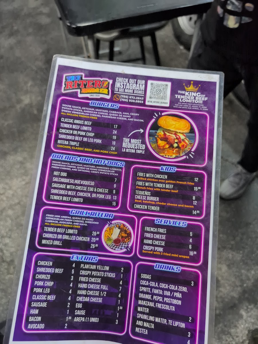 THE RITERO BURGER Photo Menu 2
