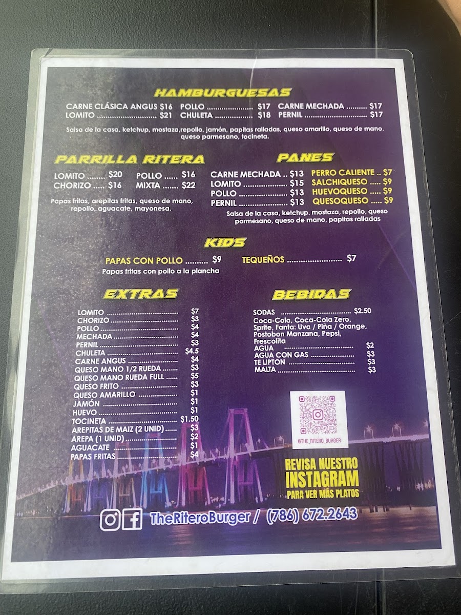 THE RITERO BURGER Photo Menu 3