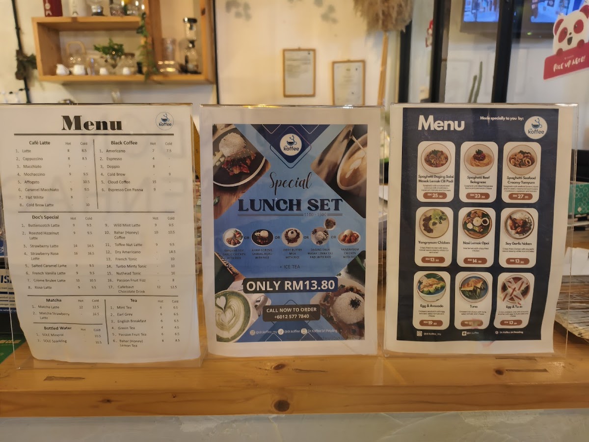 Dr. Koffee Sri Petaling Photo Menu 6