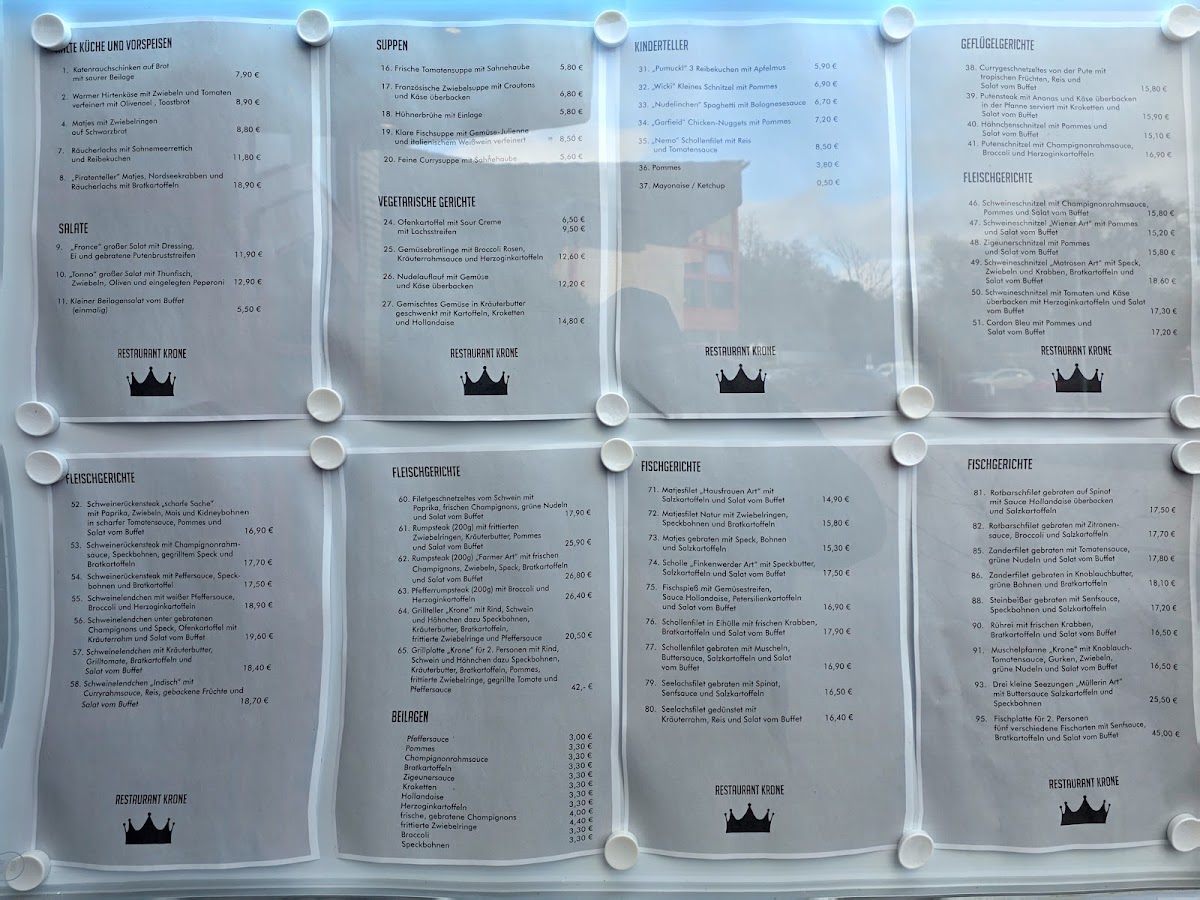 Restaurant Krone Ferienpark Photo Menu 1