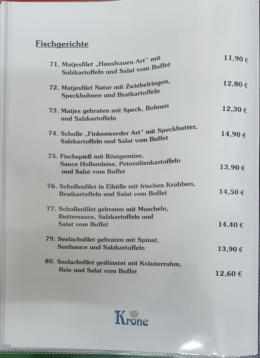 Restaurant Krone Ferienpark Photo Menu 4
