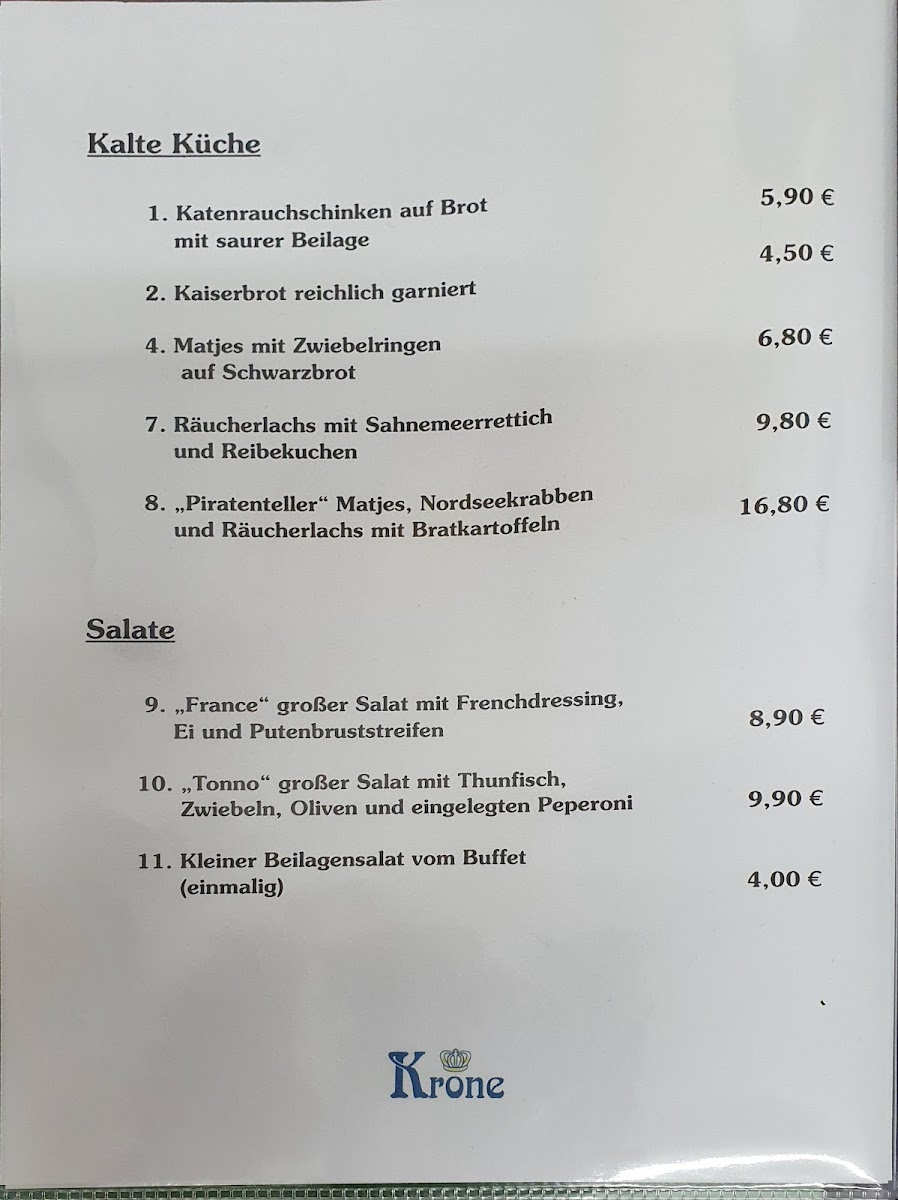 Restaurant Krone Ferienpark Photo Menu 5