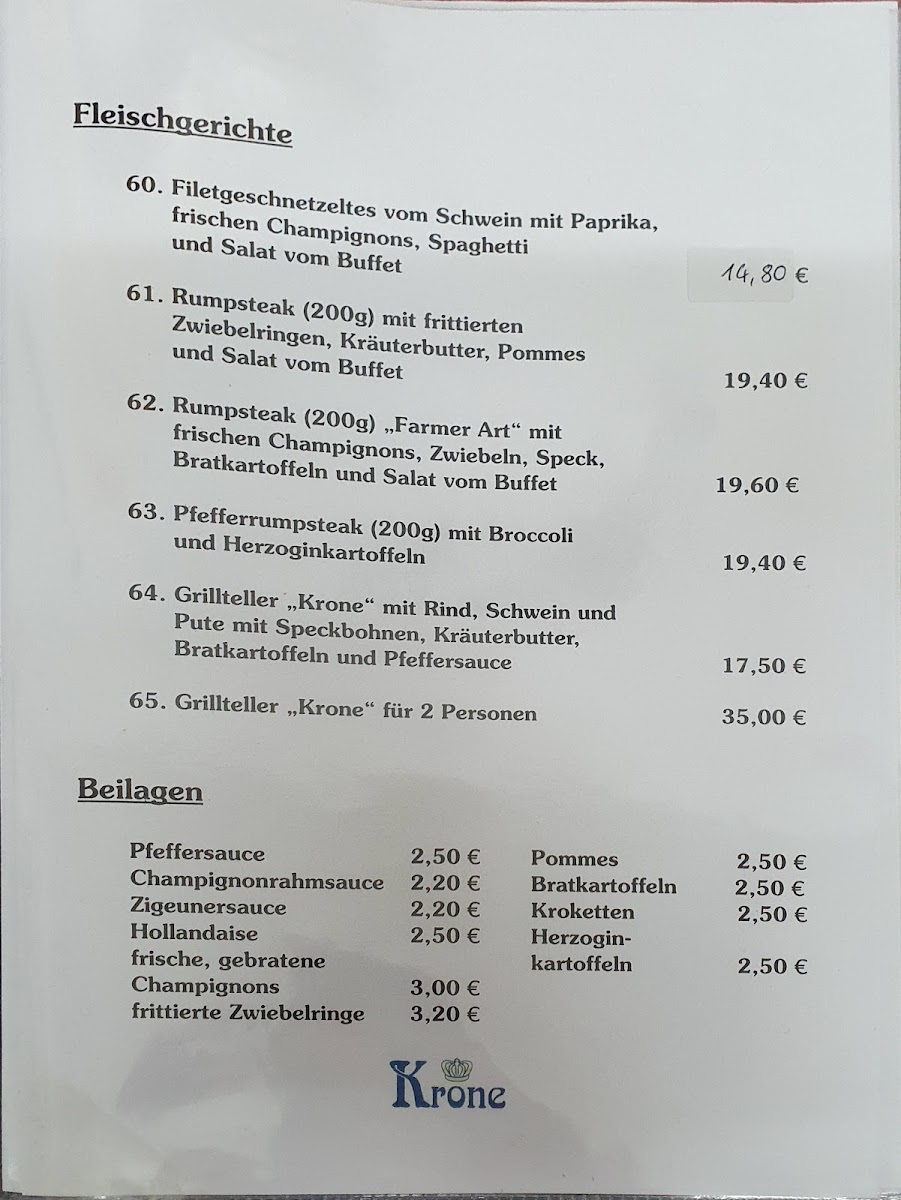 Restaurant Krone Ferienpark Photo Menu 7
