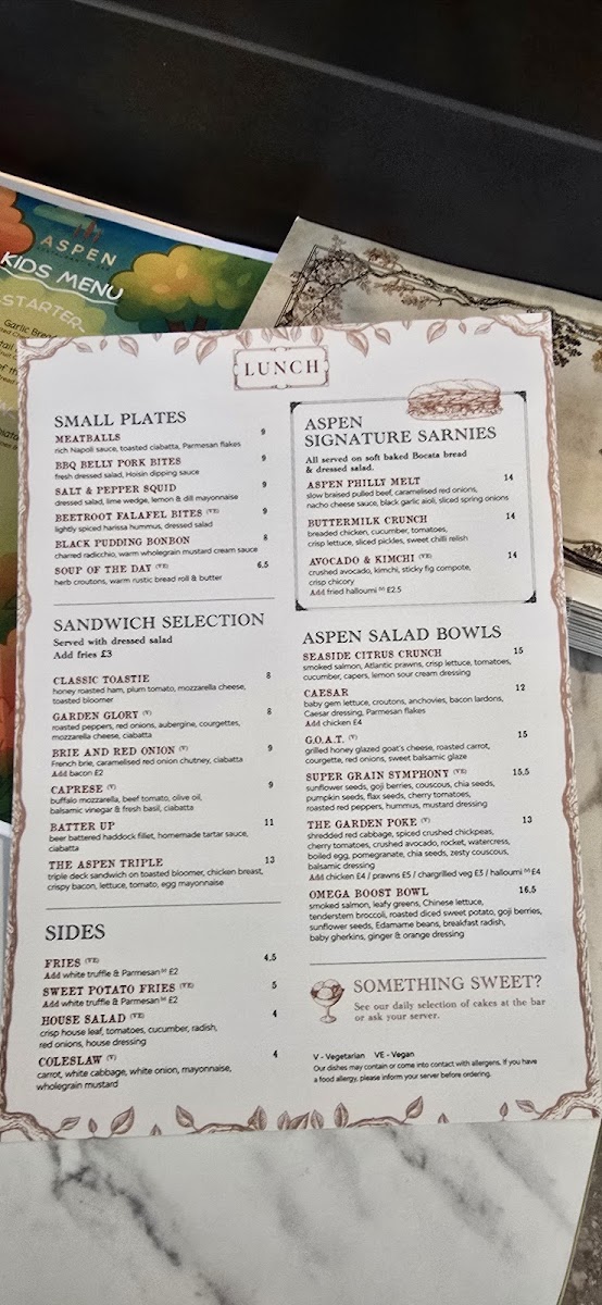 Aspen Restaurant & Bar Photo Menu 2