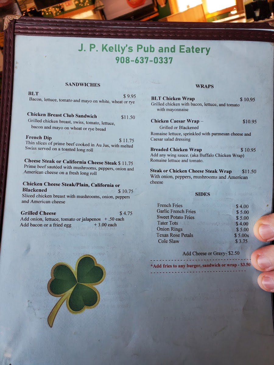 J.P. Kelly's Photo Menu 3