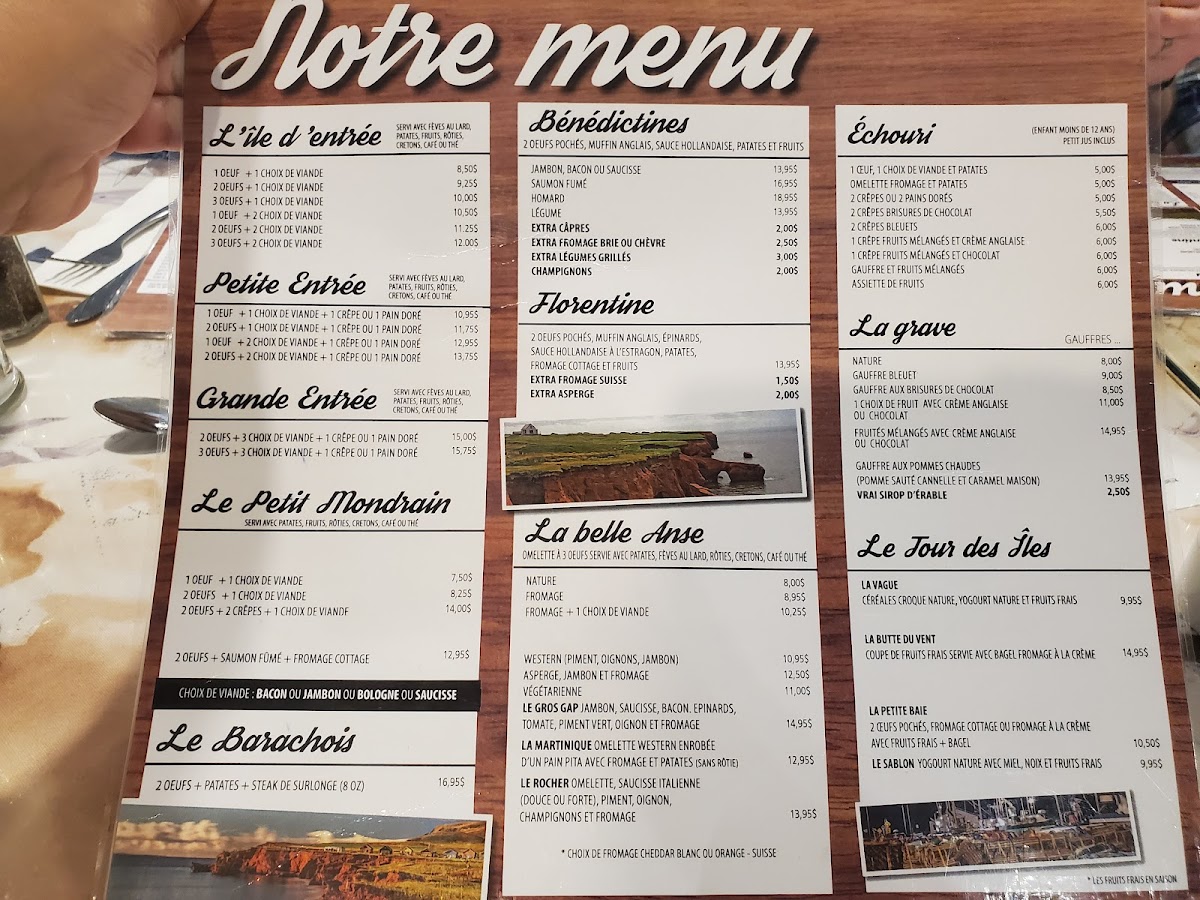 Chez Jacquie et France Photo Menu 3