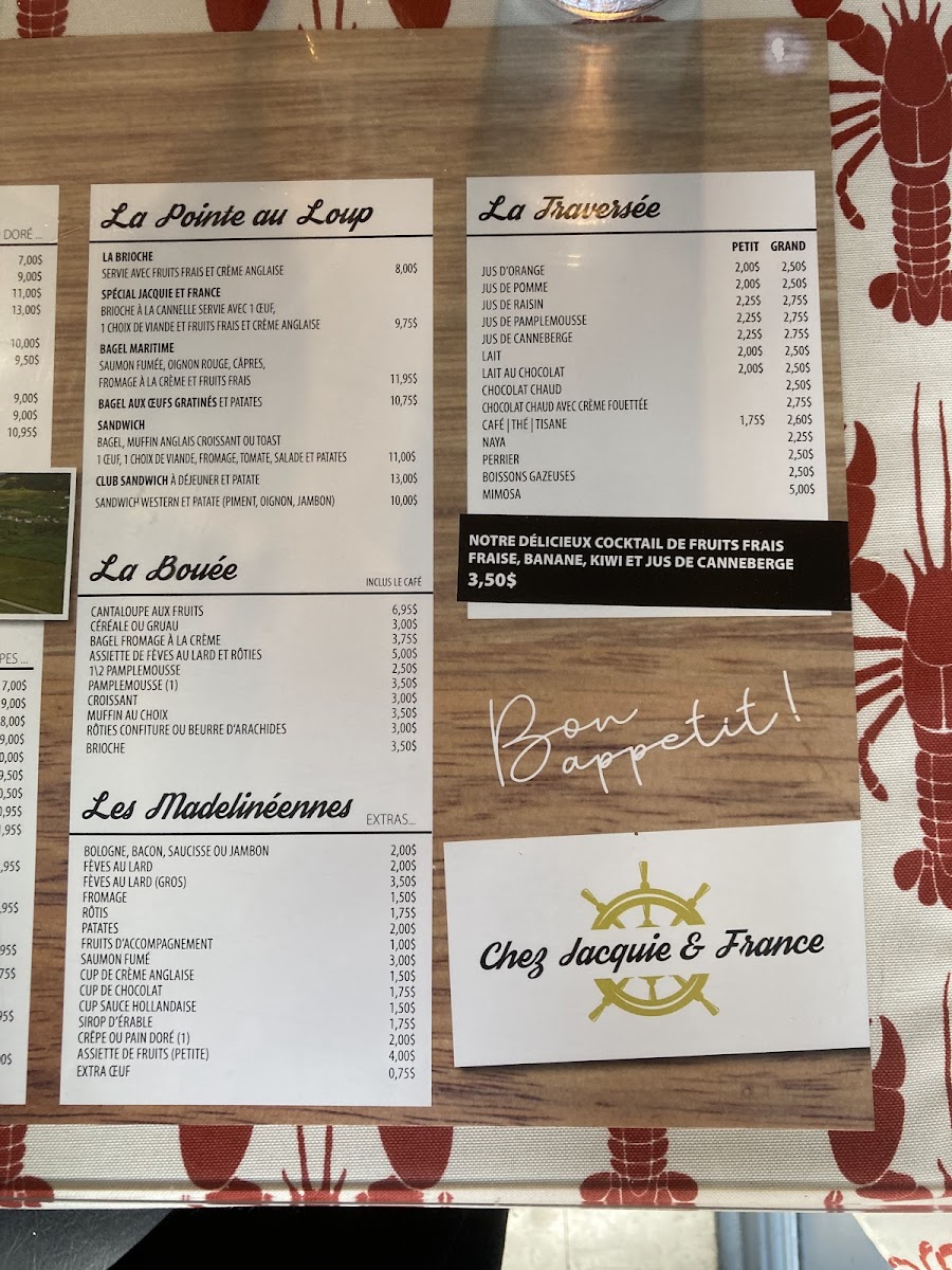 Chez Jacquie et France Photo Menu 8