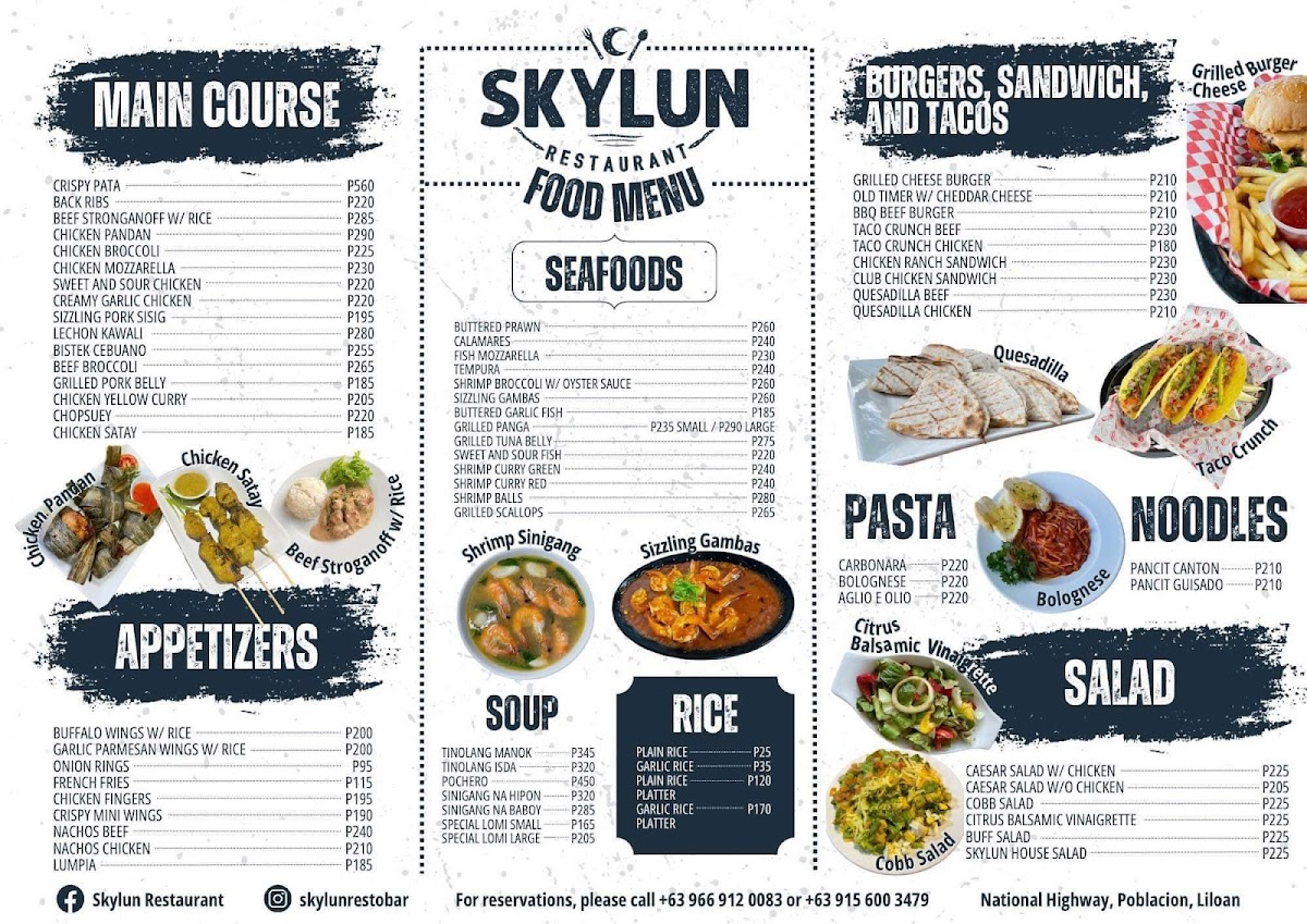 Skylun Restaurant Photo Menu 1