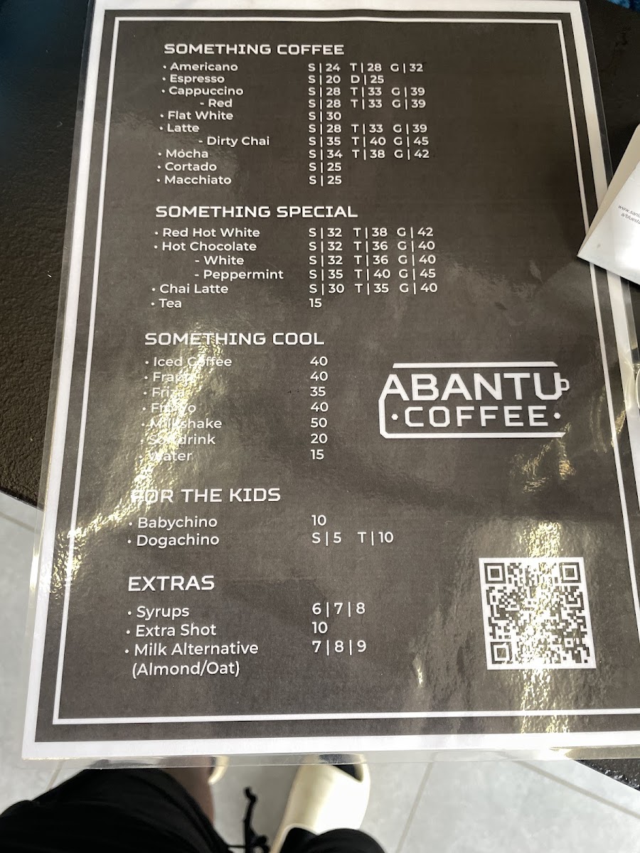 ABANTU Coffee Photo Menu 1