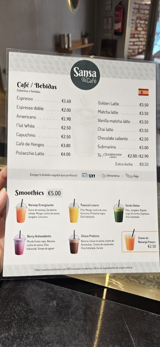 Sansa Café Photo Menu 1