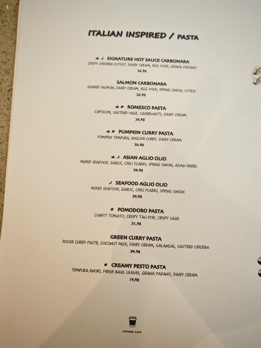 Fifteen Cafe Photo Menu 4