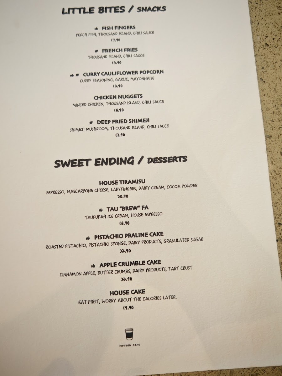 Fifteen Cafe Photo Menu 5
