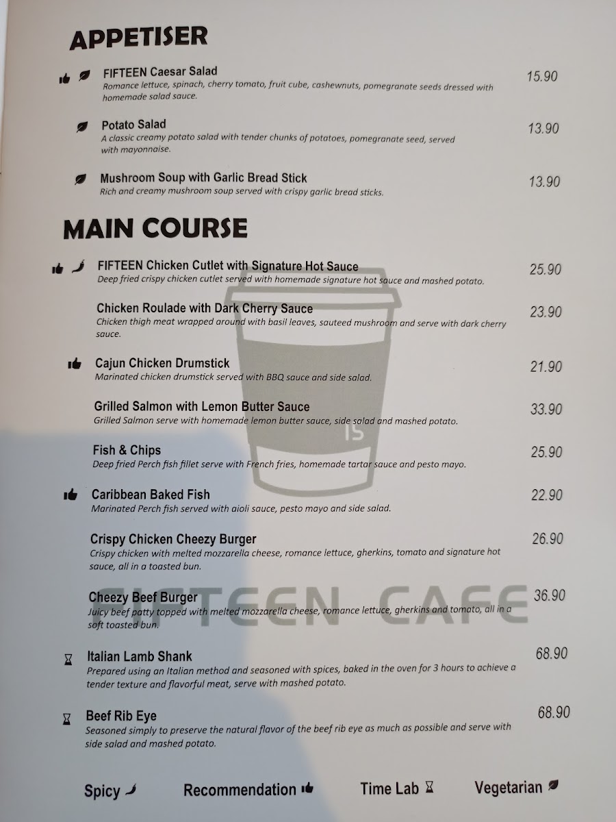 Fifteen Cafe Photo Menu 7