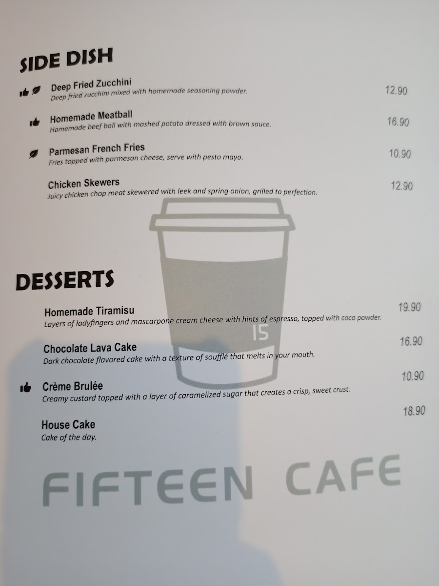 Fifteen Cafe Photo Menu 9